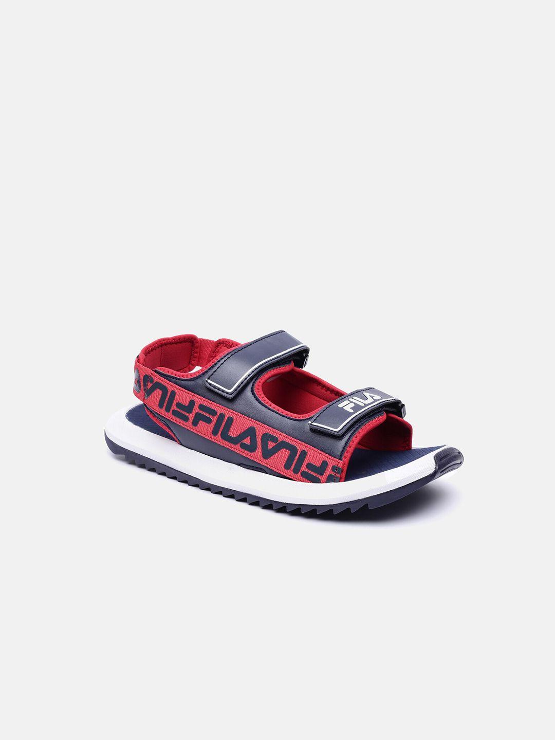 fila-men-red-&-navy-blue-pu-comfort-sandals