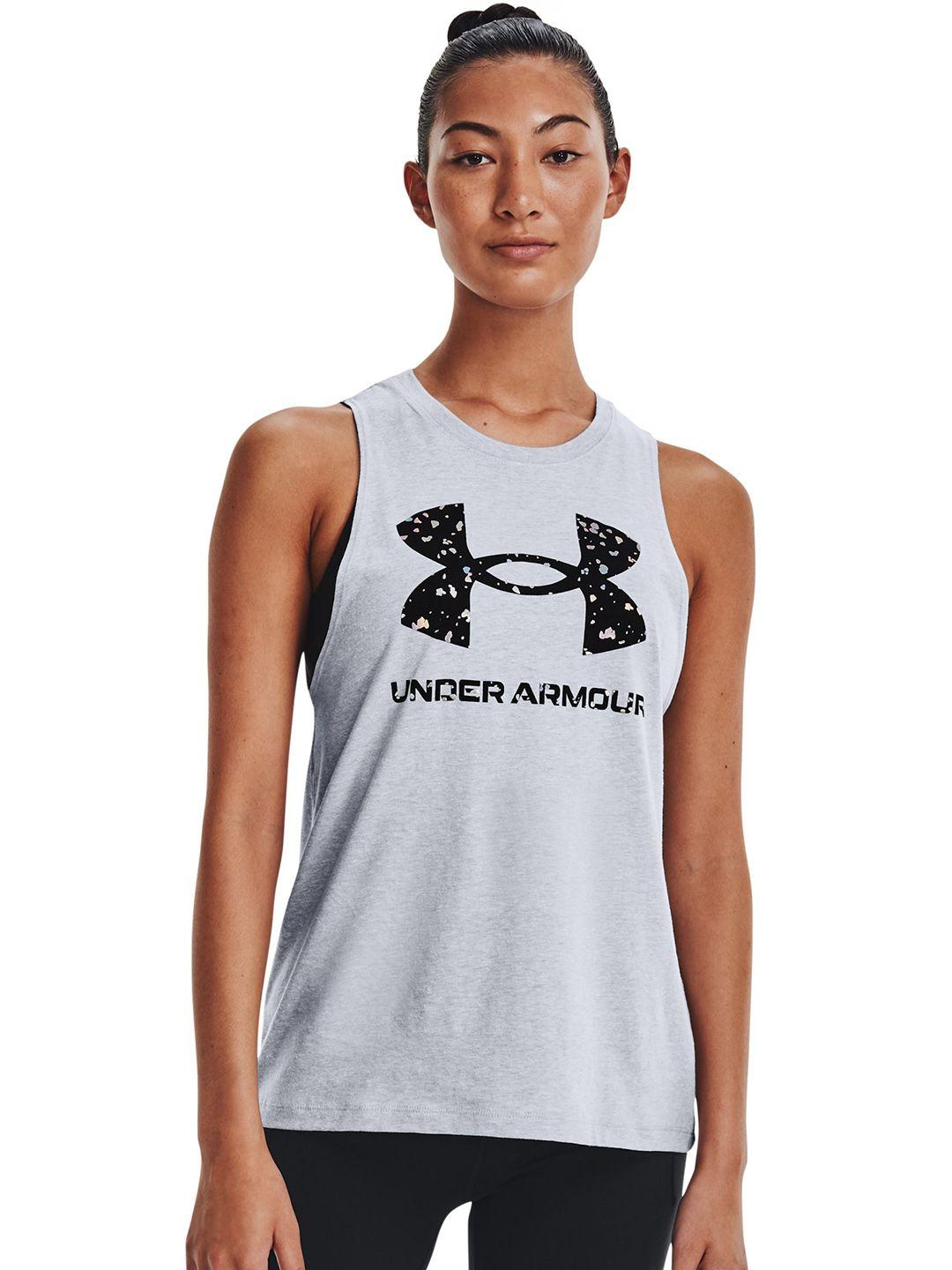 under-armour-grey-&-black-live-sportstyle-tank-top