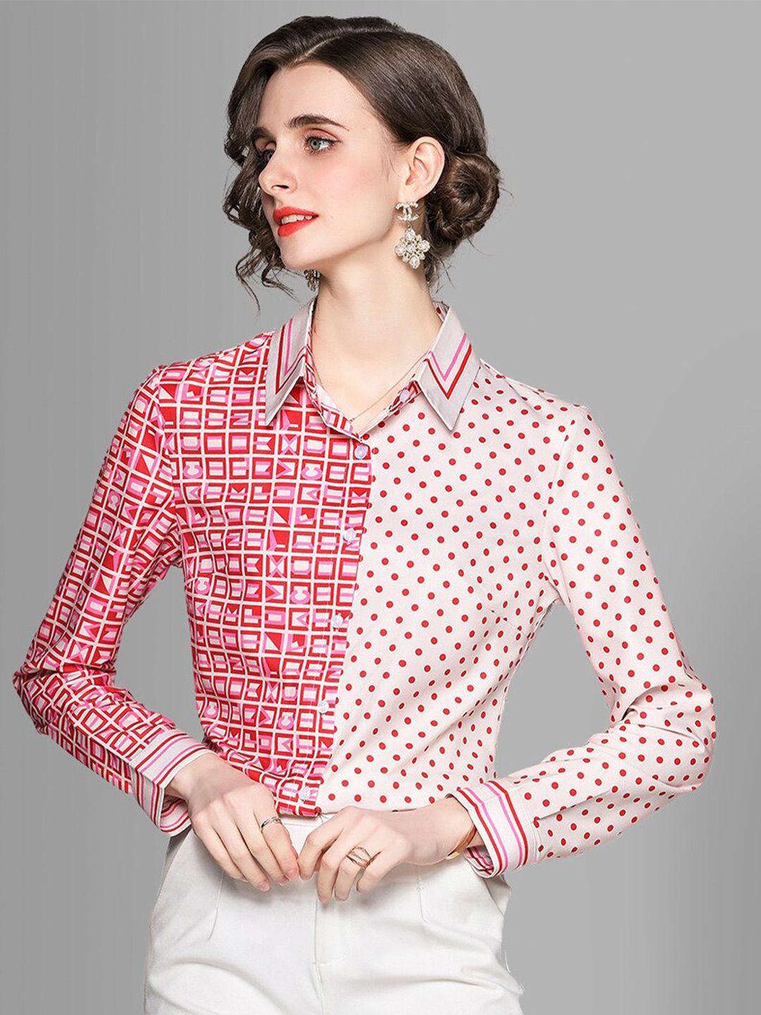 jc-collection-women-red-polka-dots-printed-casual-shirt
