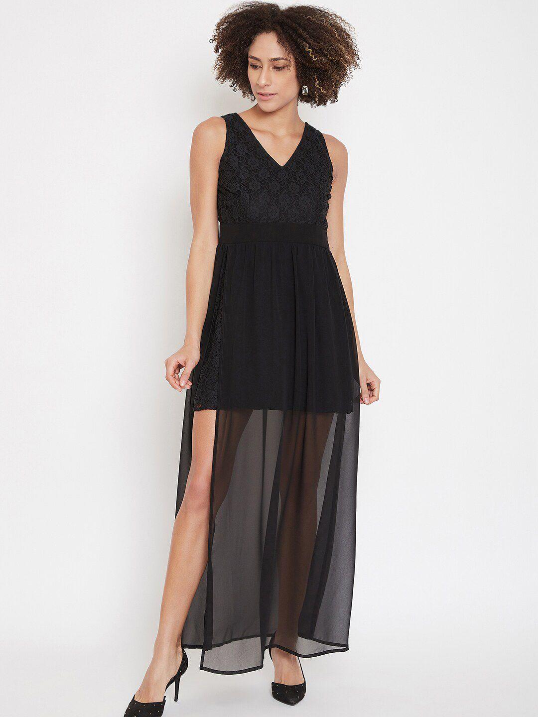 la-zoire-black-georgette-maxi-dress
