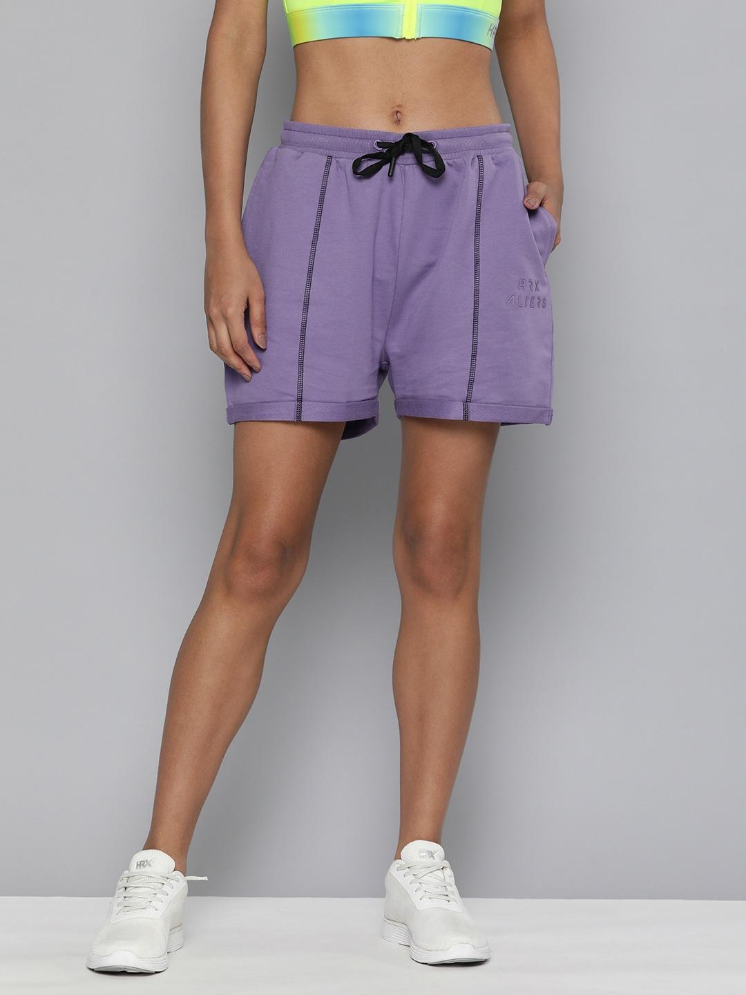 hrx-by-hrithik-roshan-lifestyle-women-chalk-violet-bio-wash-solid-shorts