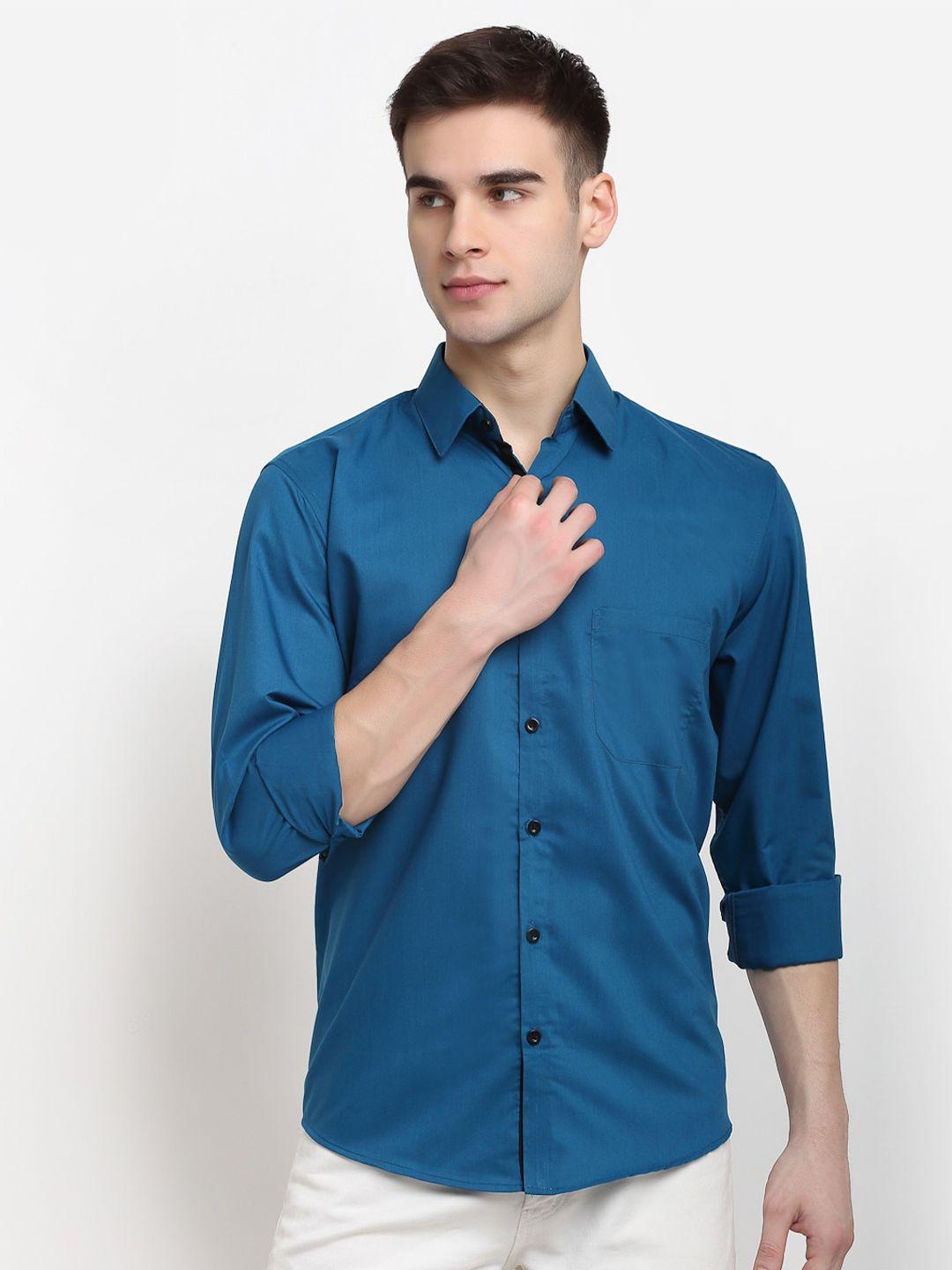 jainish-men-teal-classic-casual-cotton-shirt