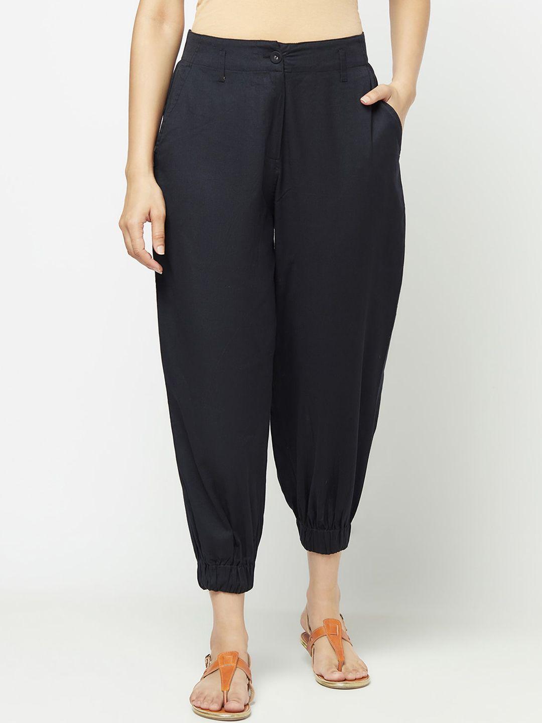 fabindia-women-black-cotton-trousers