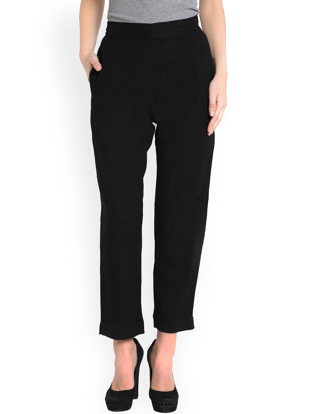 indibelle-black-smart-fit-peg-trousers
