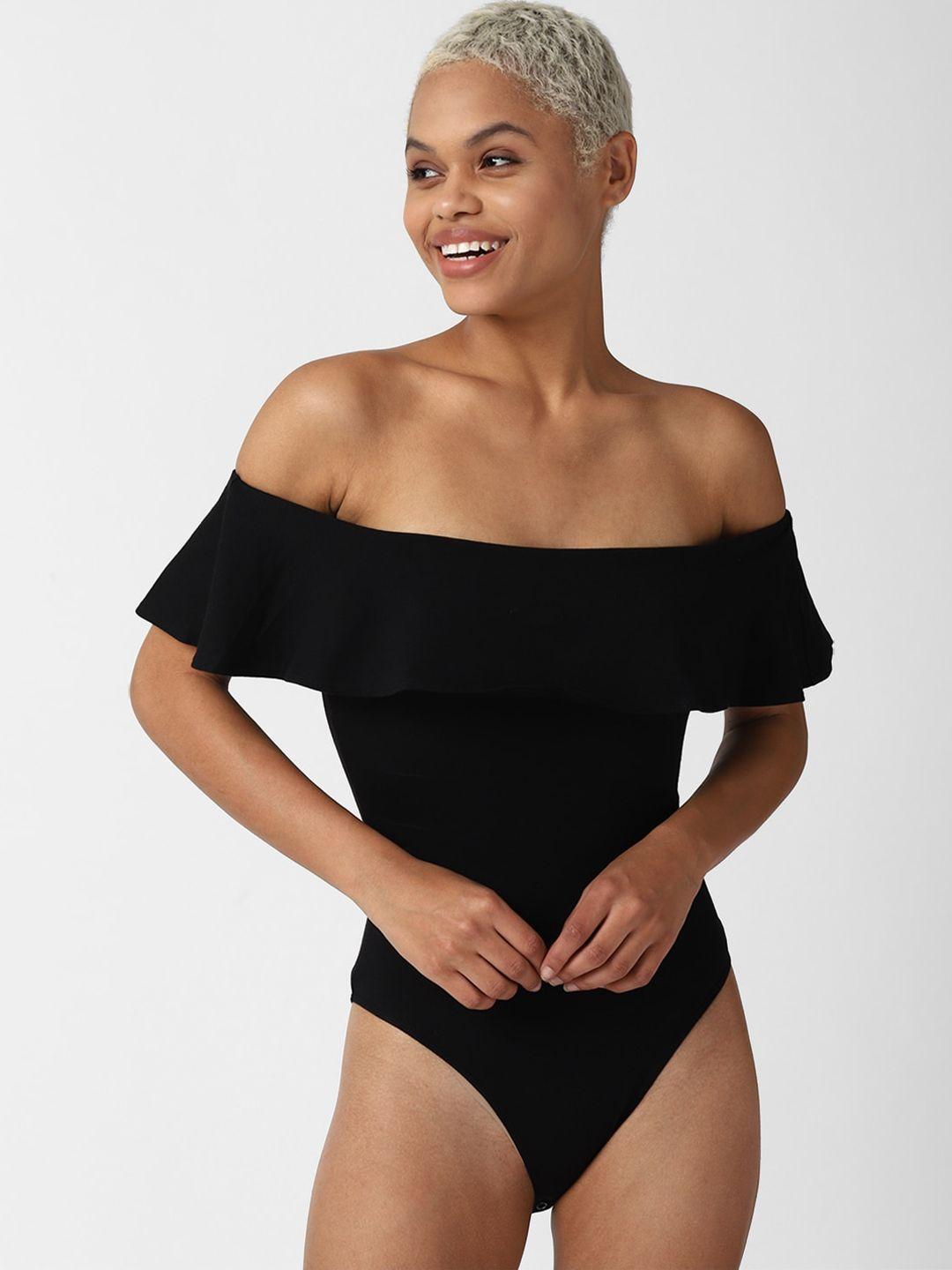 forever-21-women-black-off-shoulder-solid-bodysuit
