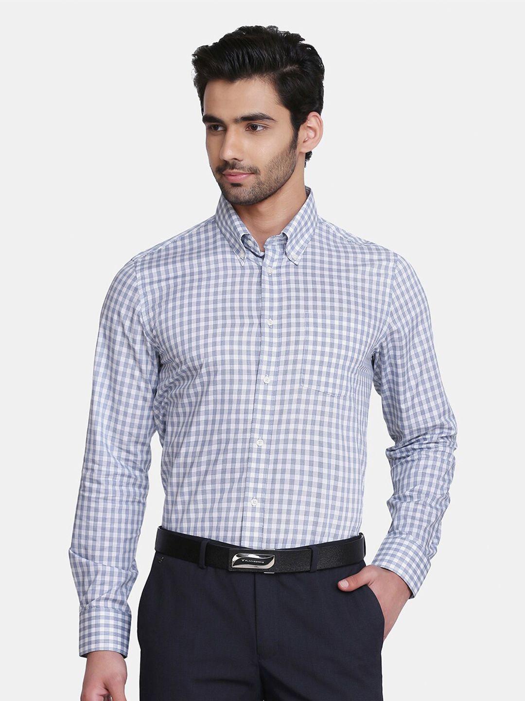blackberrys-men-blue-india-slim-fit-checked-formal-shirt