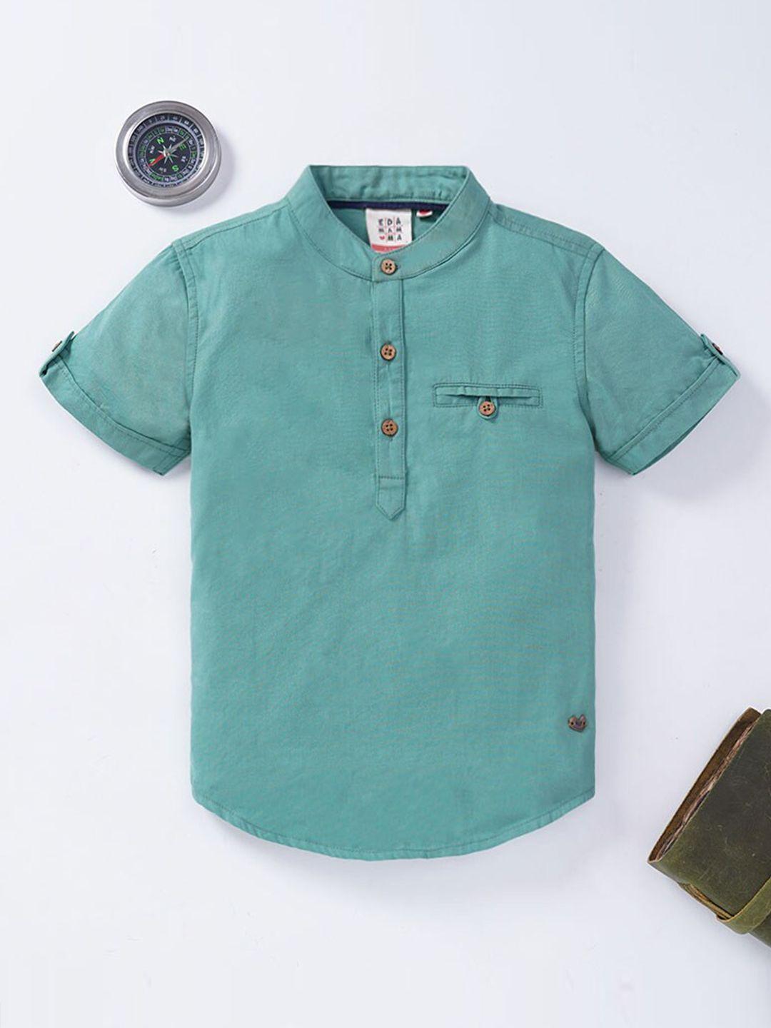 ed-a-mamma-boys-sea-green-sustainable-cotton-casual-shirt