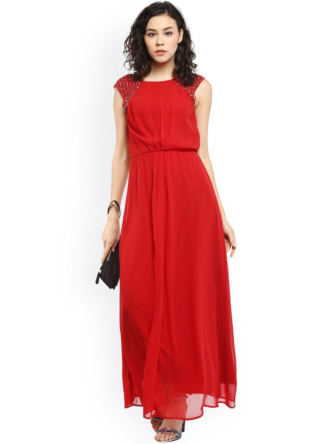 harpa-women-red-solid-maxi-dress