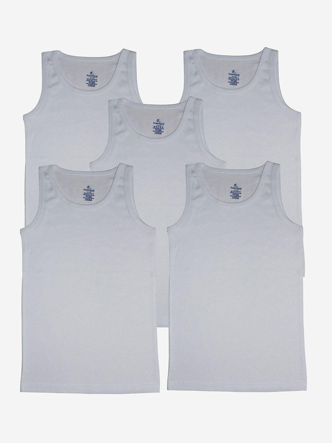 kiddopanti-pack-of-5-boys-solid-cotton-rib-vest