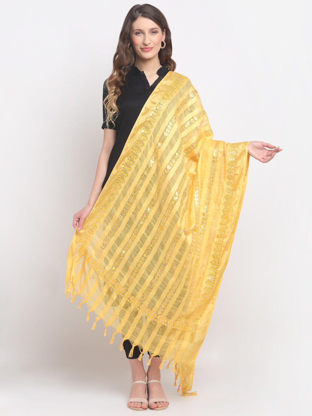 soundarya-yellow-embroidered-dupatta-with-gotta-patti