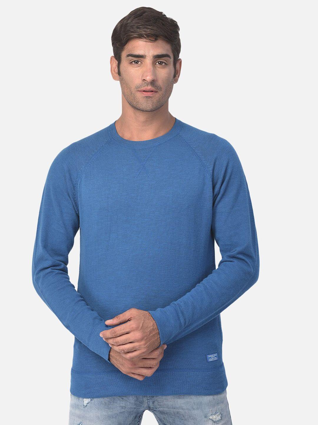 woodland-men-blue-solid-cotton-pullover