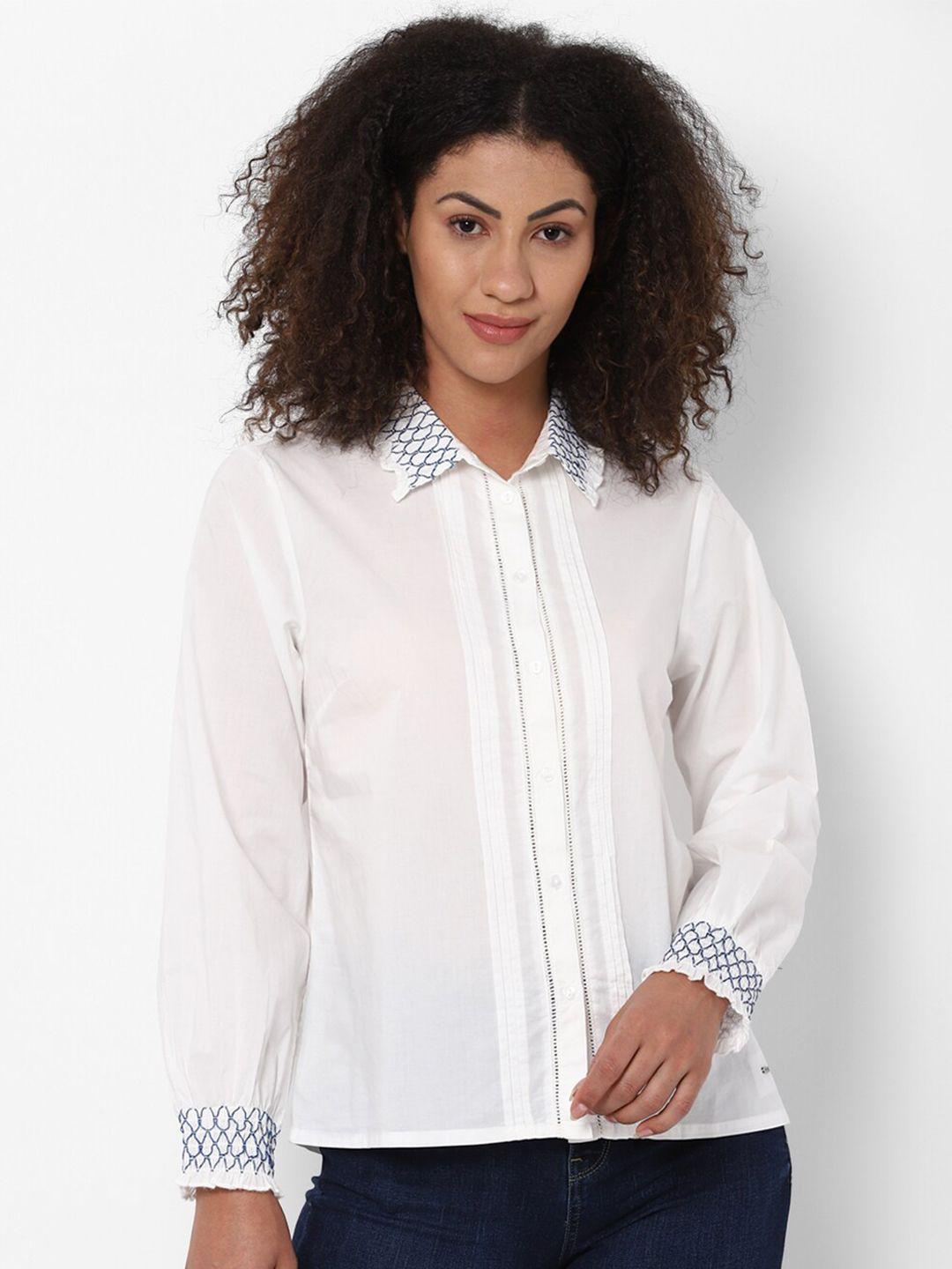 allen-solly-woman-white-cotton-casual-shirt