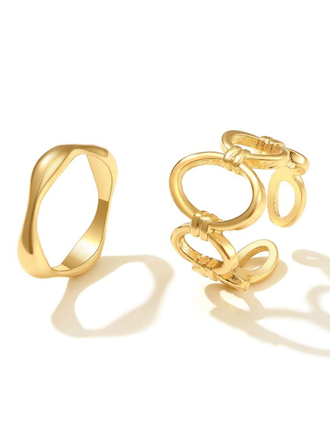 white-lies-set-of-2-gold-plated-finger-rings