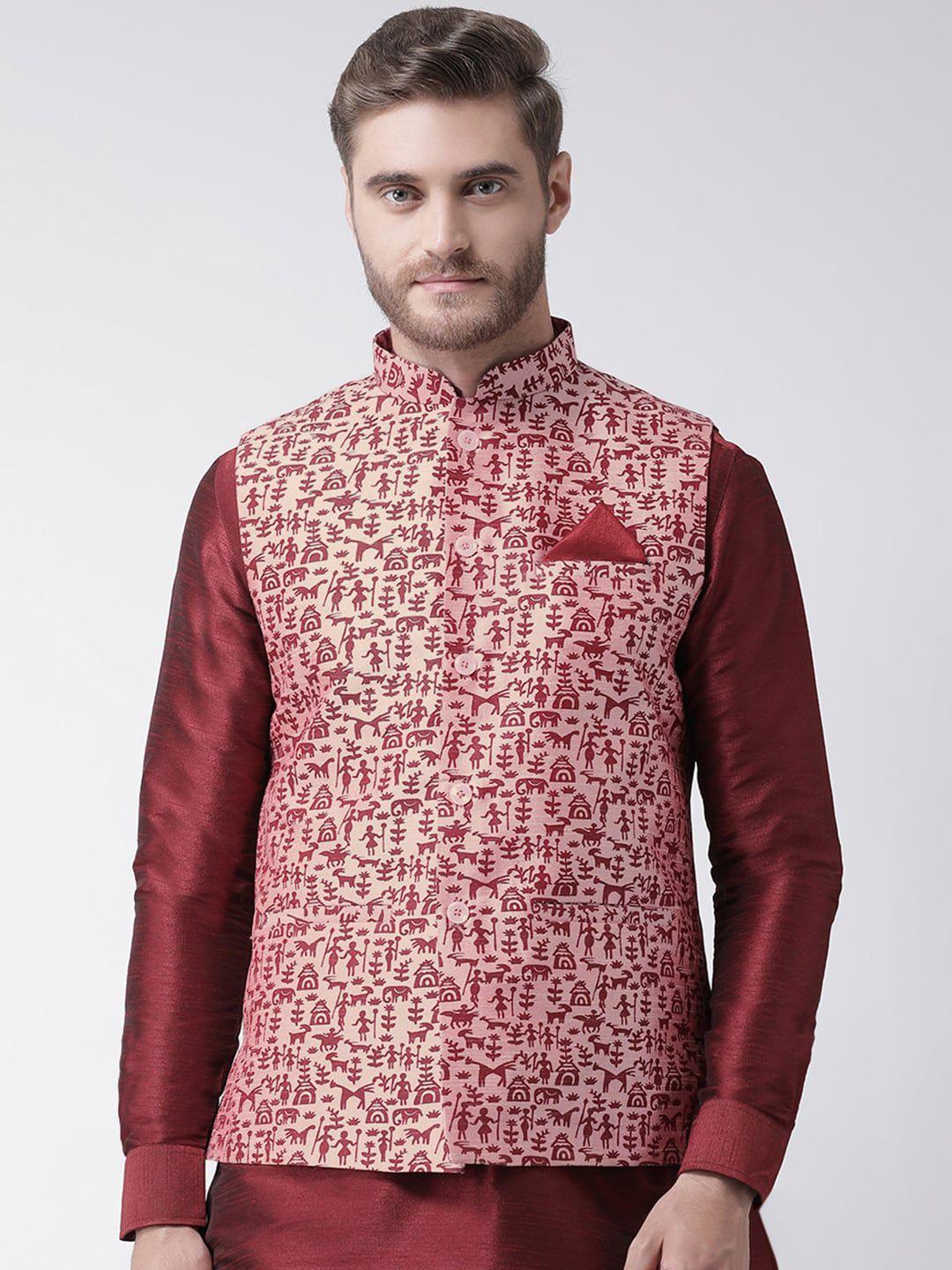 deyann-men-peach-ethnic-printed-nehru-jacket