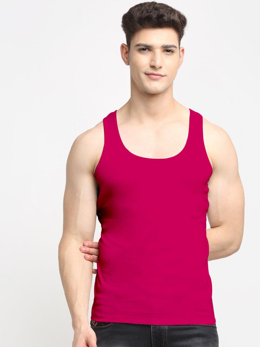 friskers-men-pink-solid-pure-cotton-tank-innerwear-vest
