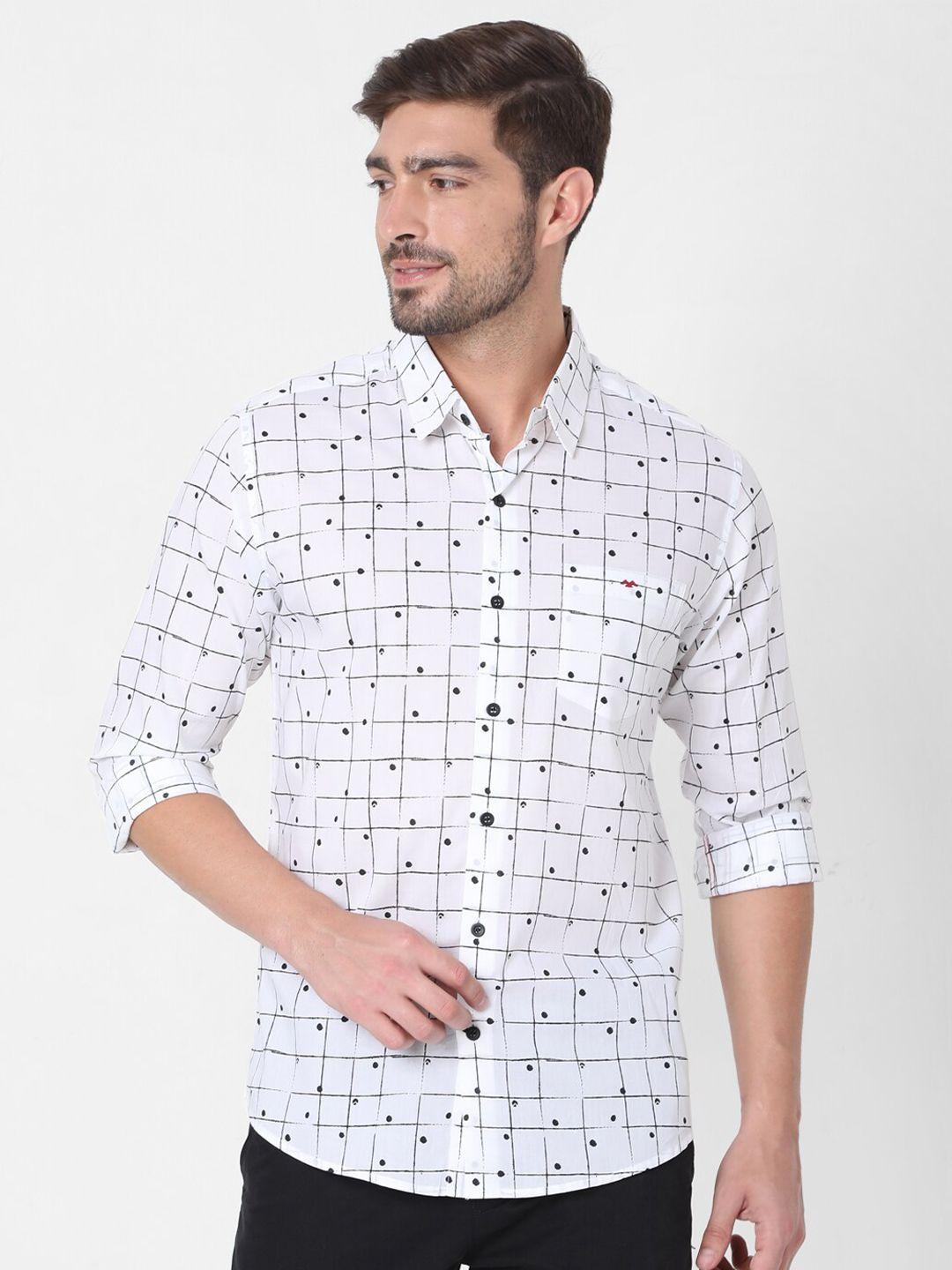 mufti-men-white-slim-fit-printed-cotton-casual-shirt