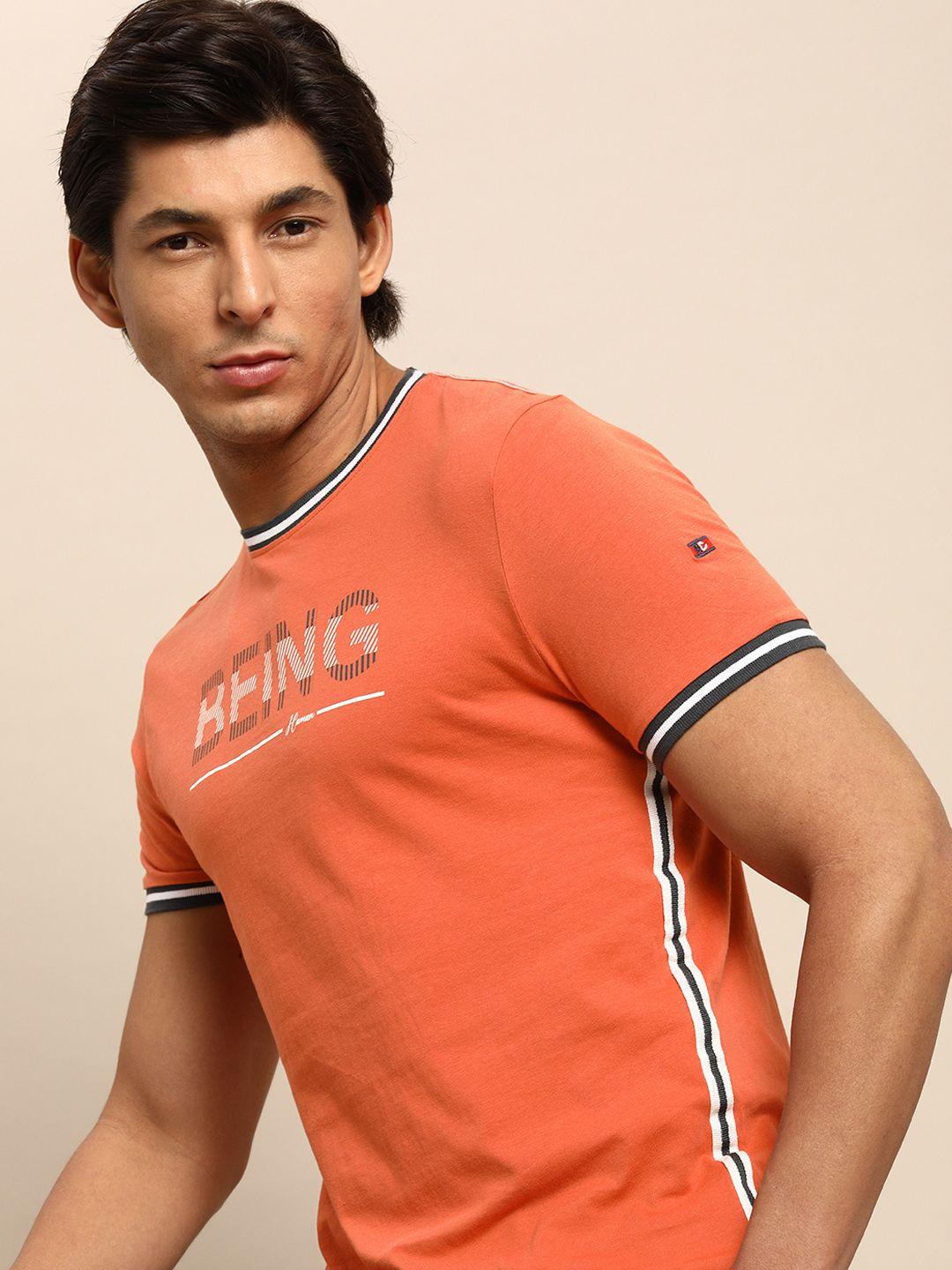 being-human-men-rust-orange-brand-logo-printed-pure-cotton-t-shirt