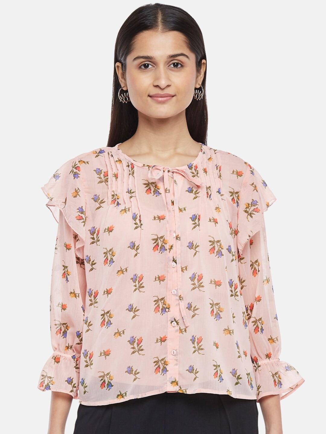 honey-by-pantaloons-pink-floral-print-tie-up-neck-top