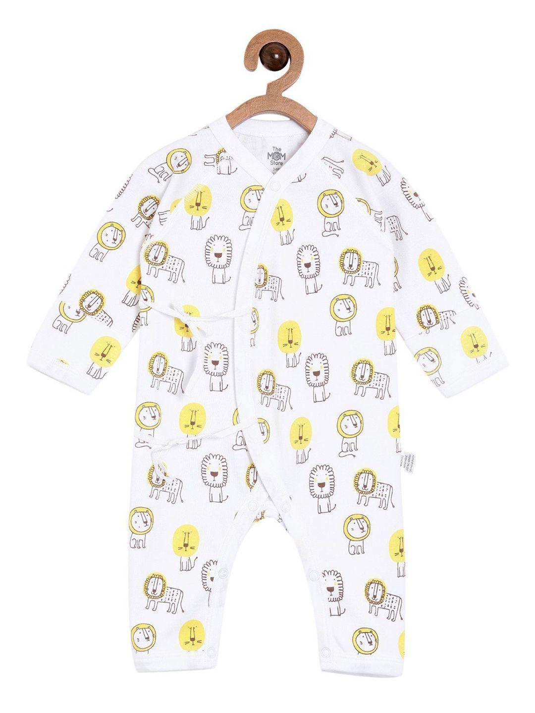 the-mom-store-kids-white-&-yellow-printed-pure-cotton-rompers