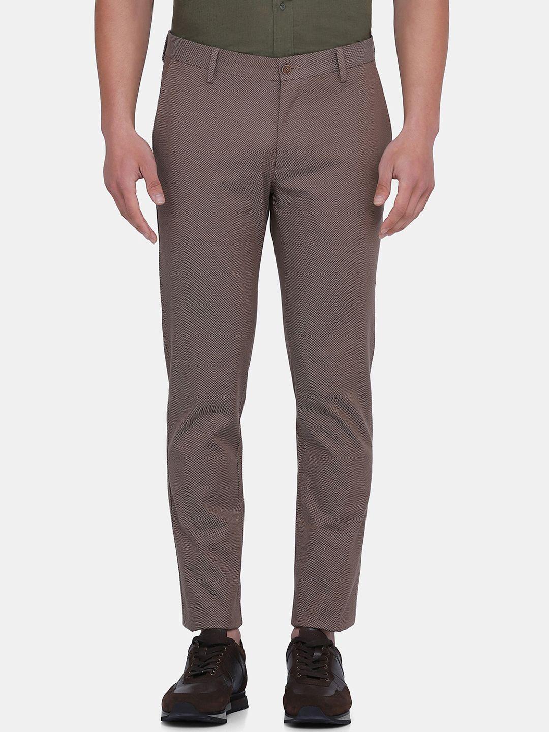 blackberrys-men-khaki-textured-arise-regular-fit-trousers