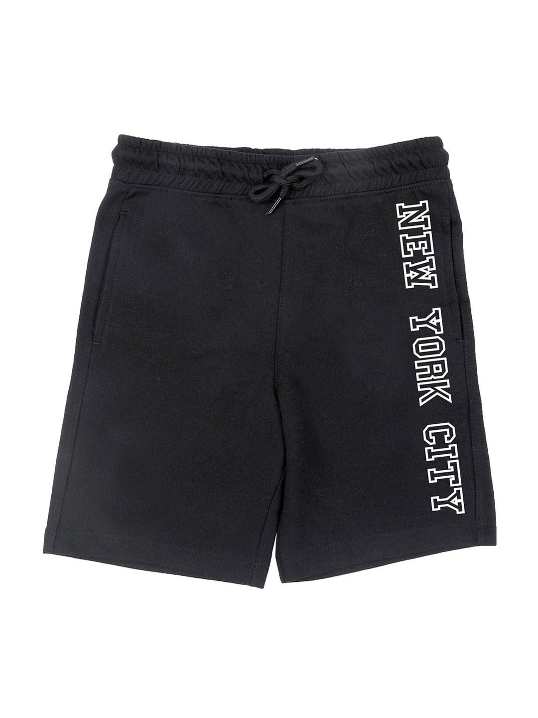wear-your-mind-boys-black-typography-printed-shorts