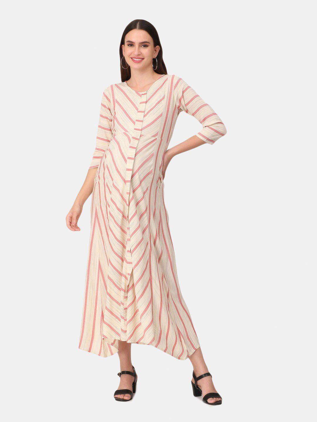 the-mom-store-cream-coloured-&-pink-striped-liva-maternity-maxi-dress
