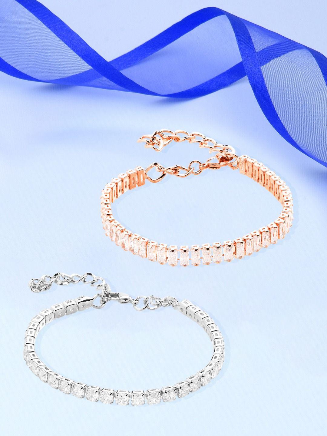 zaveri-pearls-women-set-of-2-rose-gold-plated-cubic-zirconia-studded-bracelet