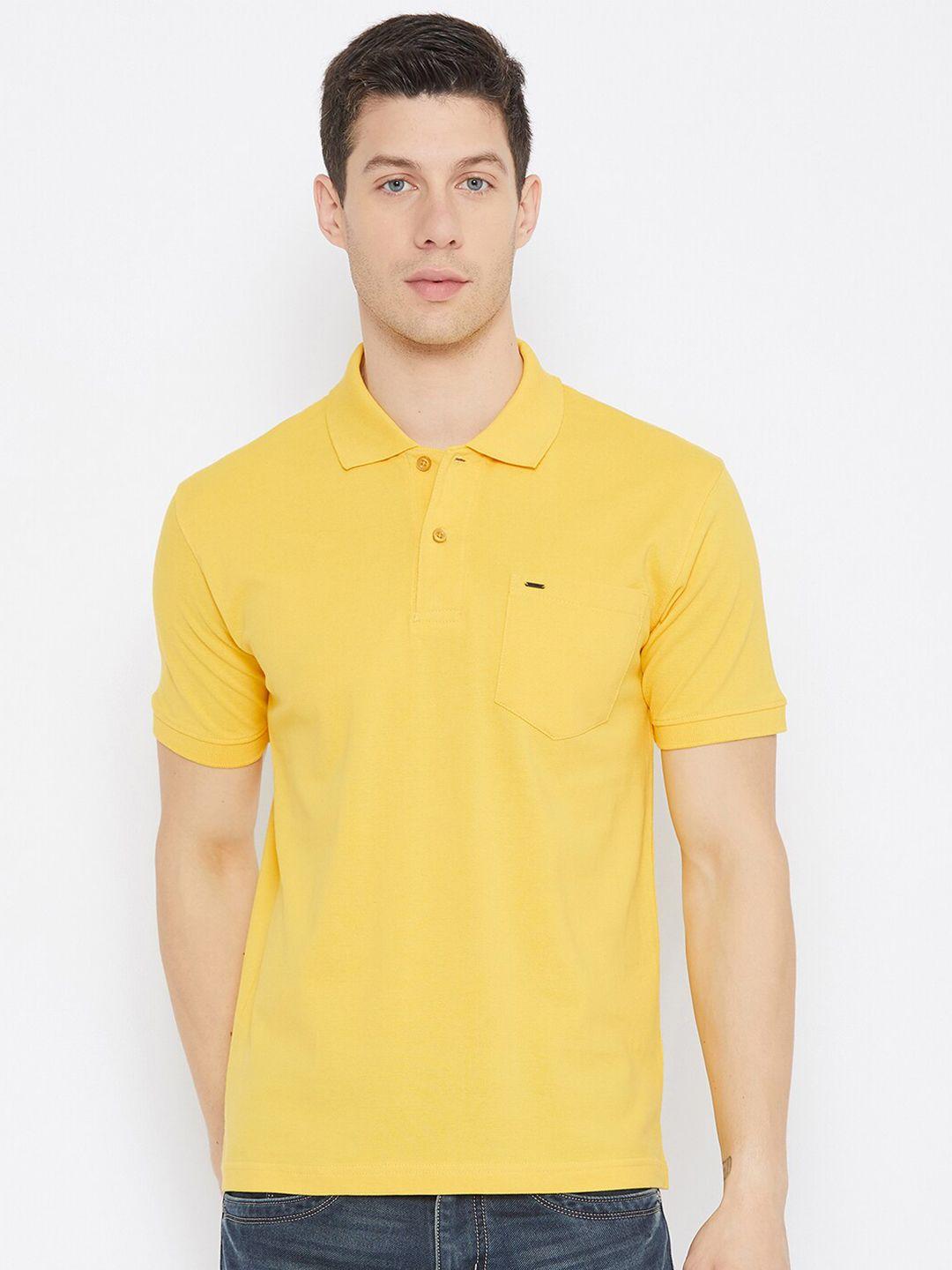 okane-men-yellow-polo-collar-cotton-t-shirt