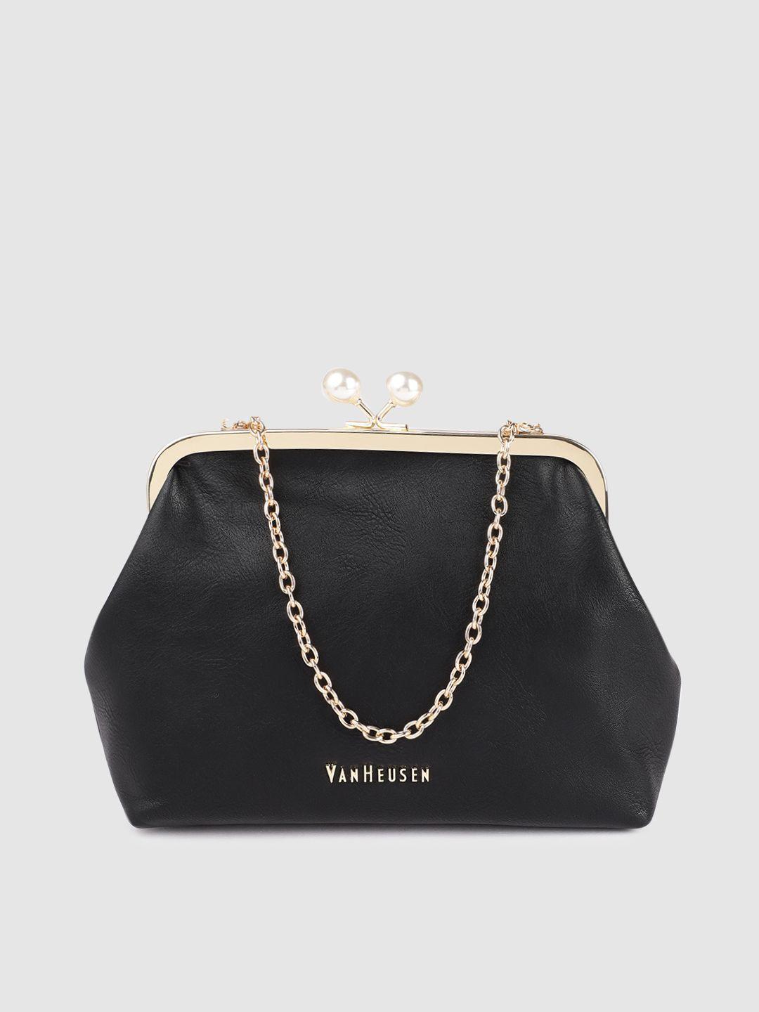 van-heusen-women-black-solid-purse-clutch