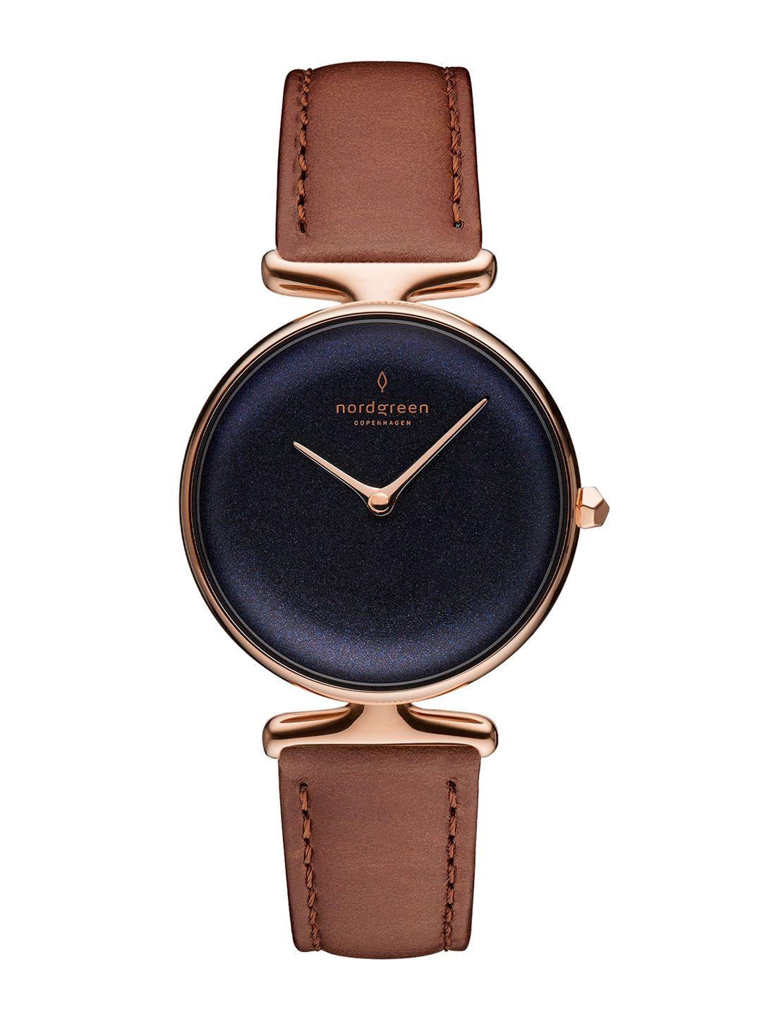 nordgreen-women-navy-blue-dial-&-brown-leather-straps-analogue-watch-5714205025038
