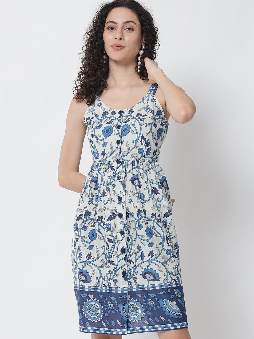 tulsattva-blue-floral-printed-dress