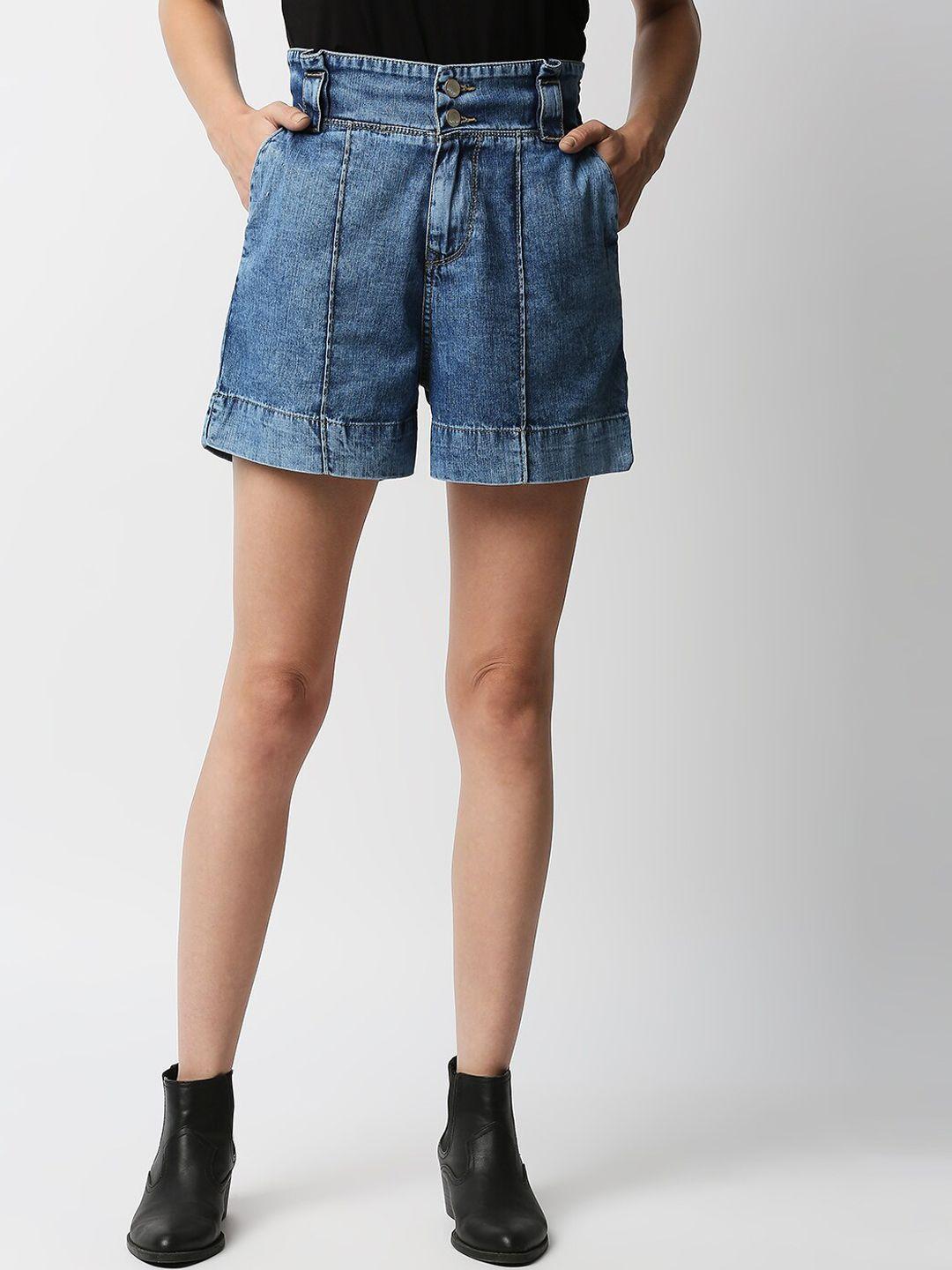 kraus-jeans-women-blue-slim-fit-high-rise-fashion-denim-shorts