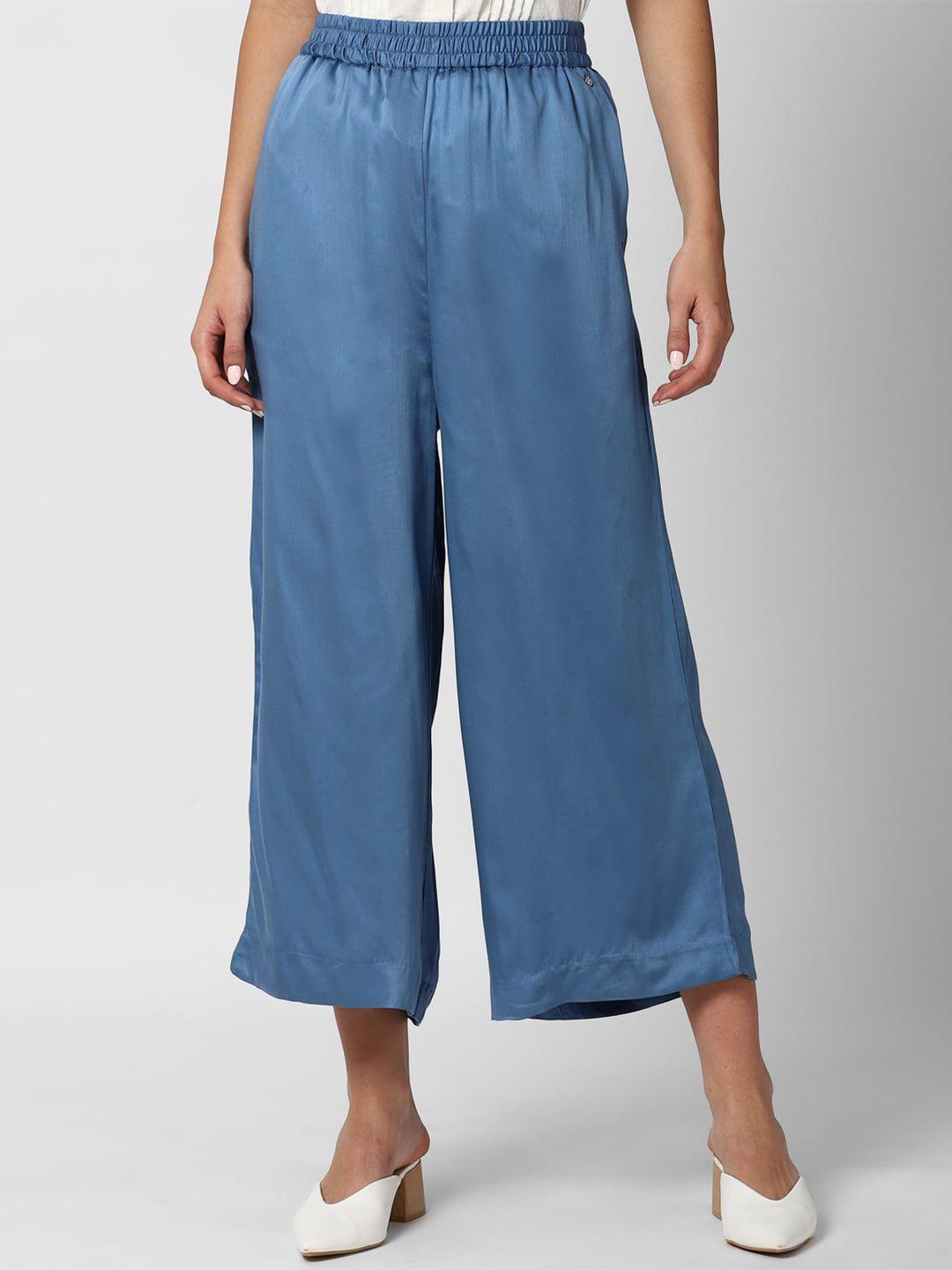van-heusen-woman-blue-culottes-trousers