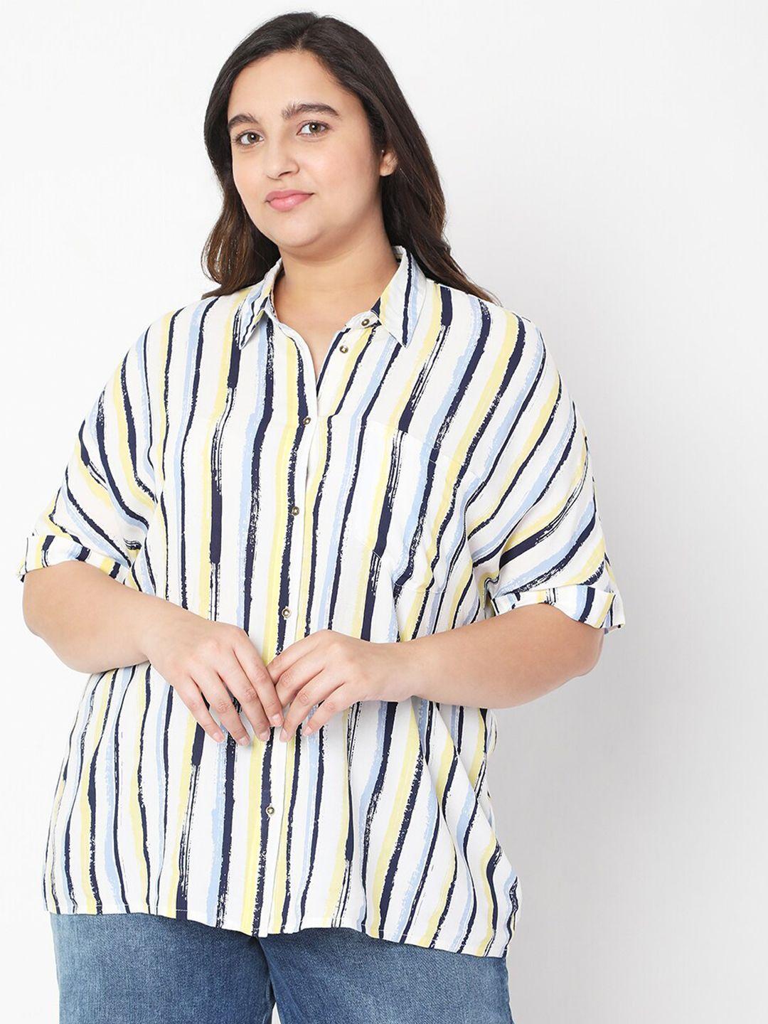 vero-moda-curve-women-white-&-blue-striped-regular-fit-casual-shirt