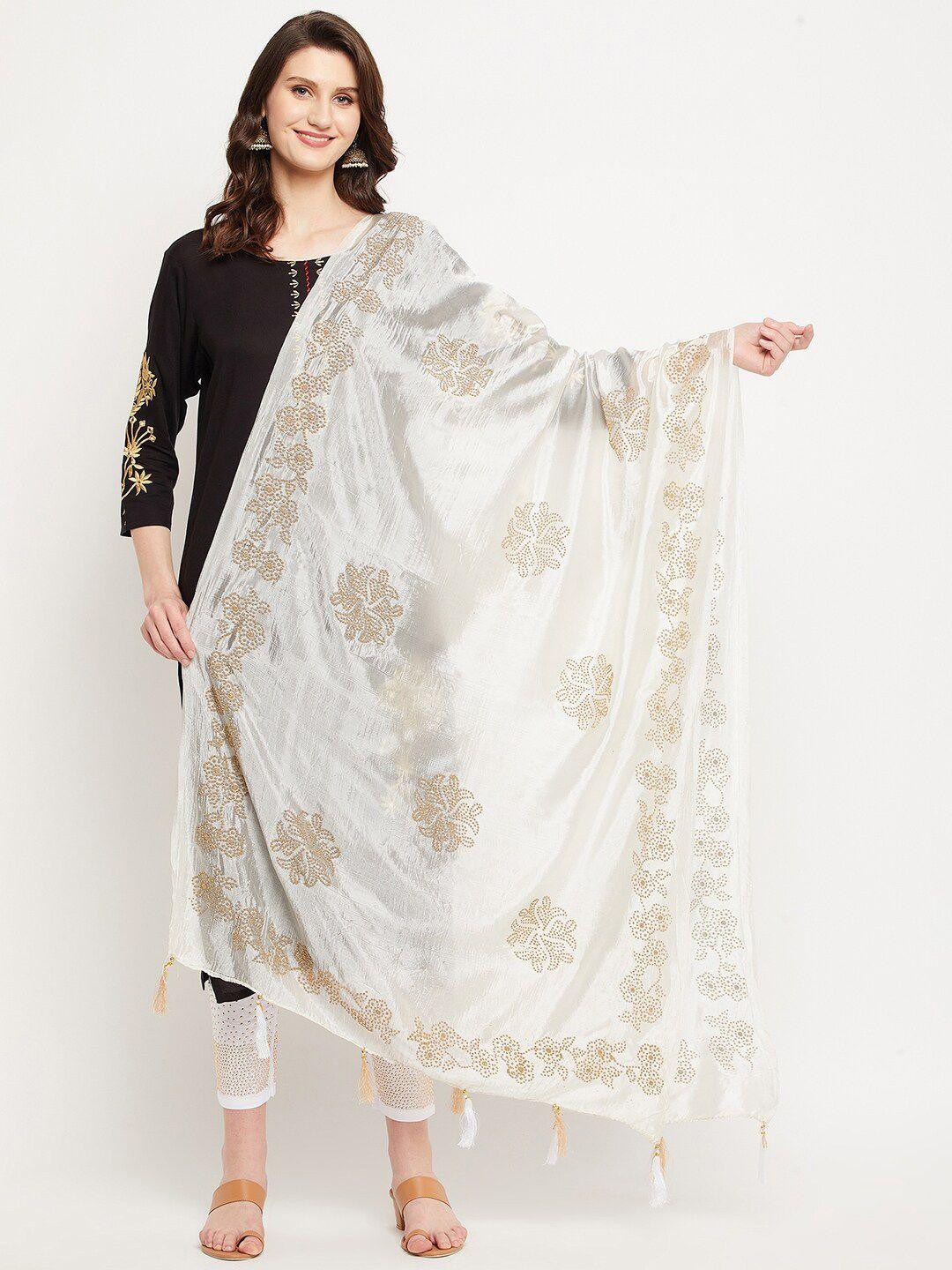 clora-creation-cream-coloured-embroidered-dupatta-with-sequinned
