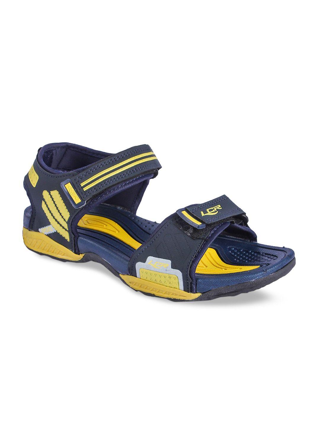 lancer-men-navy-blue-&-yellow-solid-sports-sandals