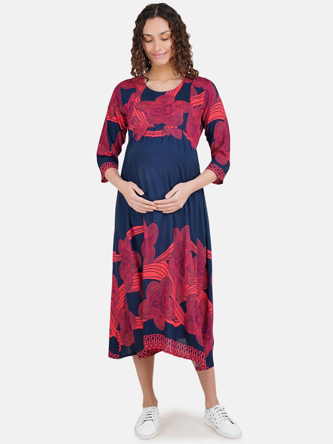 koi-sleepwear-red-maternity-a-line-midi-dress-with-feeding-pockets