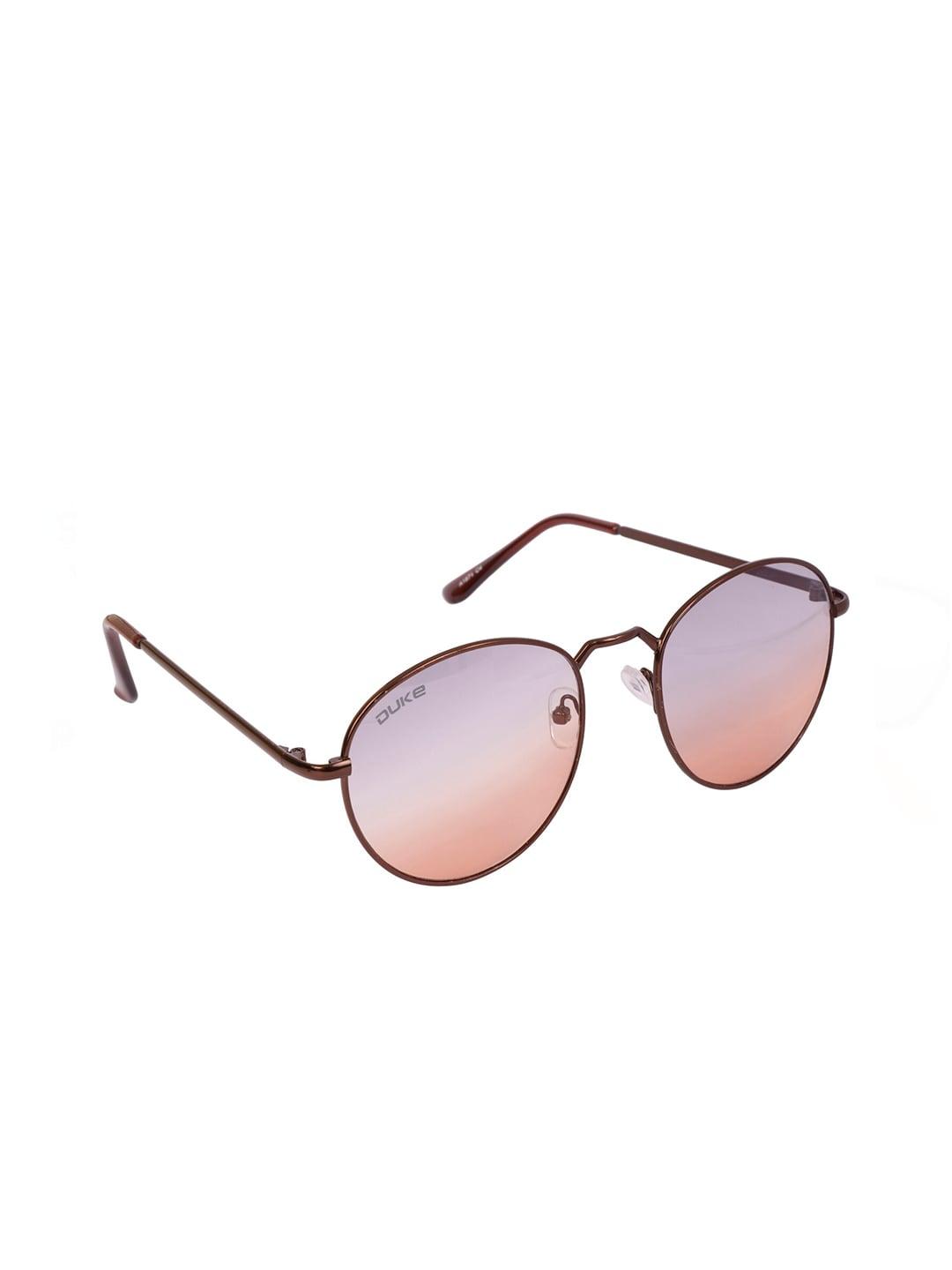 duke-women-mirrored-lens-&-brown-full-rim-oval-sunglasses