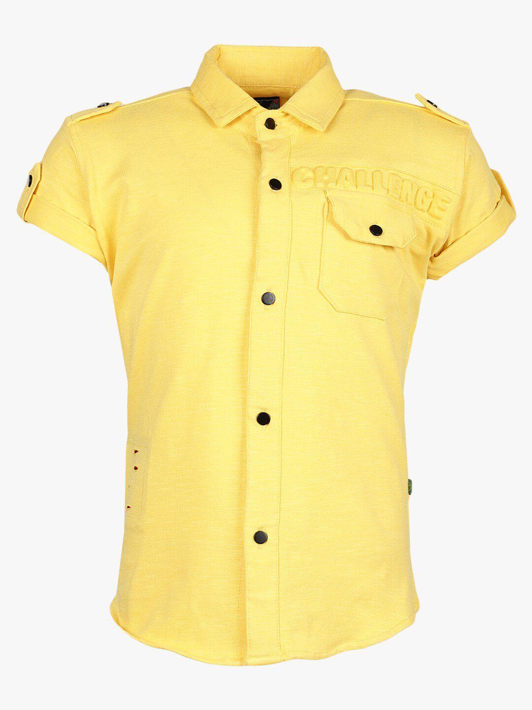v-mart-boys-yellow-standard-regular-fit-solid-cotton-casual-shirt