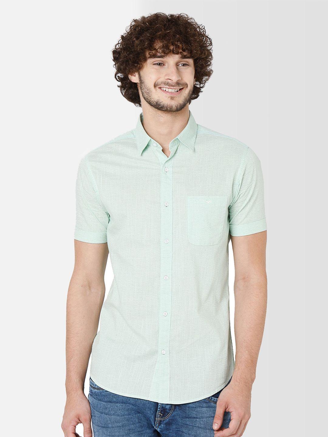 mufti-men-green-slim-fit-printed-pure-cotton-casual-shirt