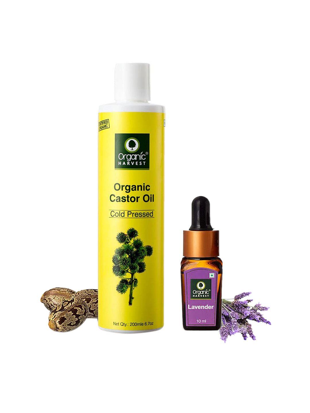 organic-harvest-set-of-organic-cold-pressed-castor-200-ml-&-lavender-oil-10-ml