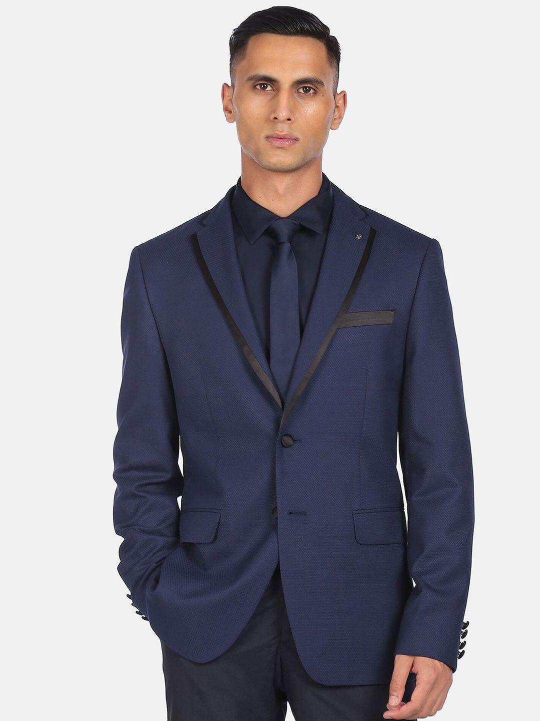 arrow-men-blue-&-black-solid-single-breasted-formal-blazer
