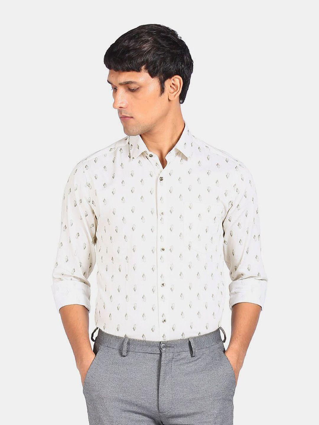 arrow-men-white-slim-fit-printed-casual-shirt