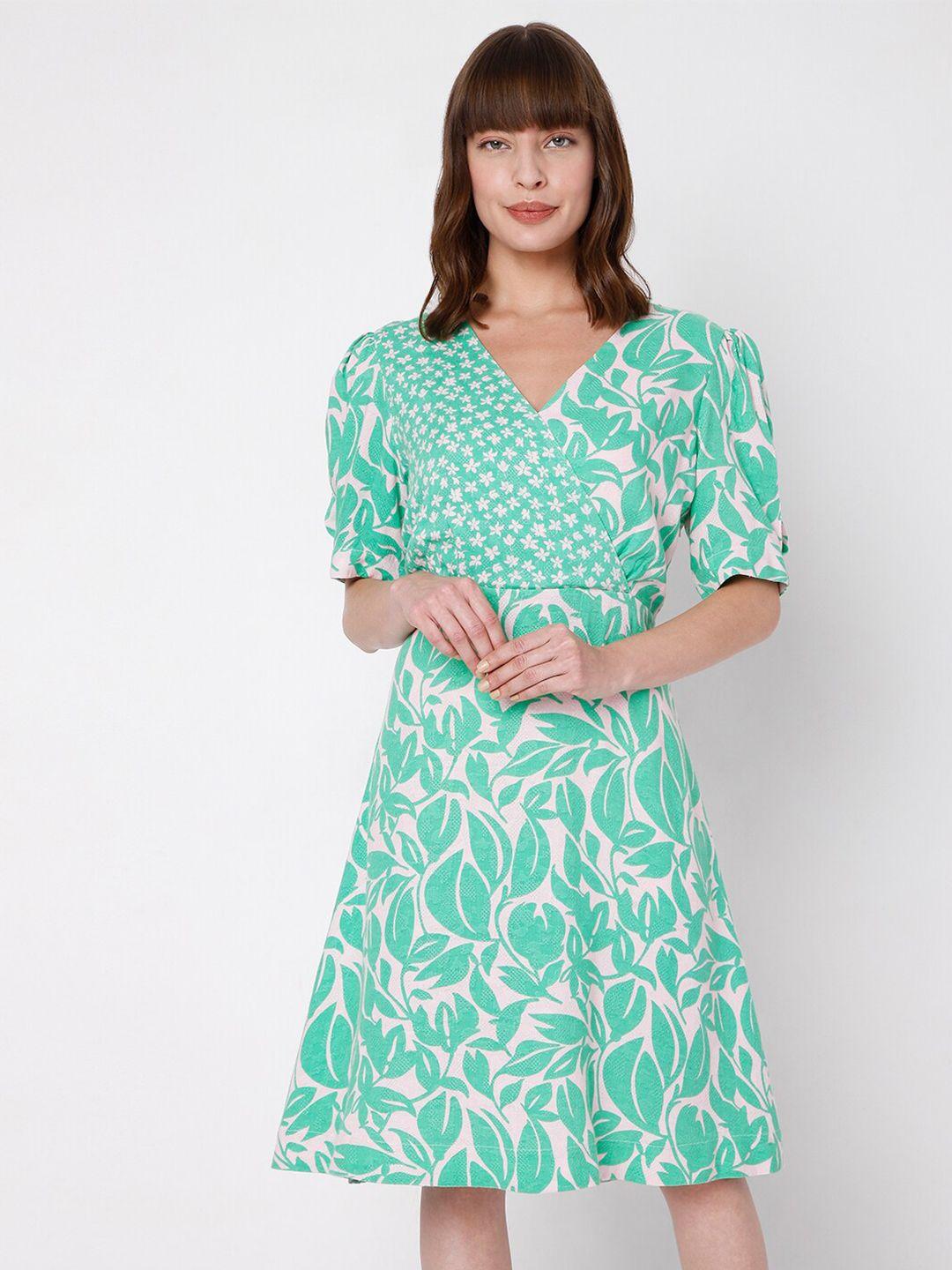 vero-moda-women-green-floral-print-wrap-dress