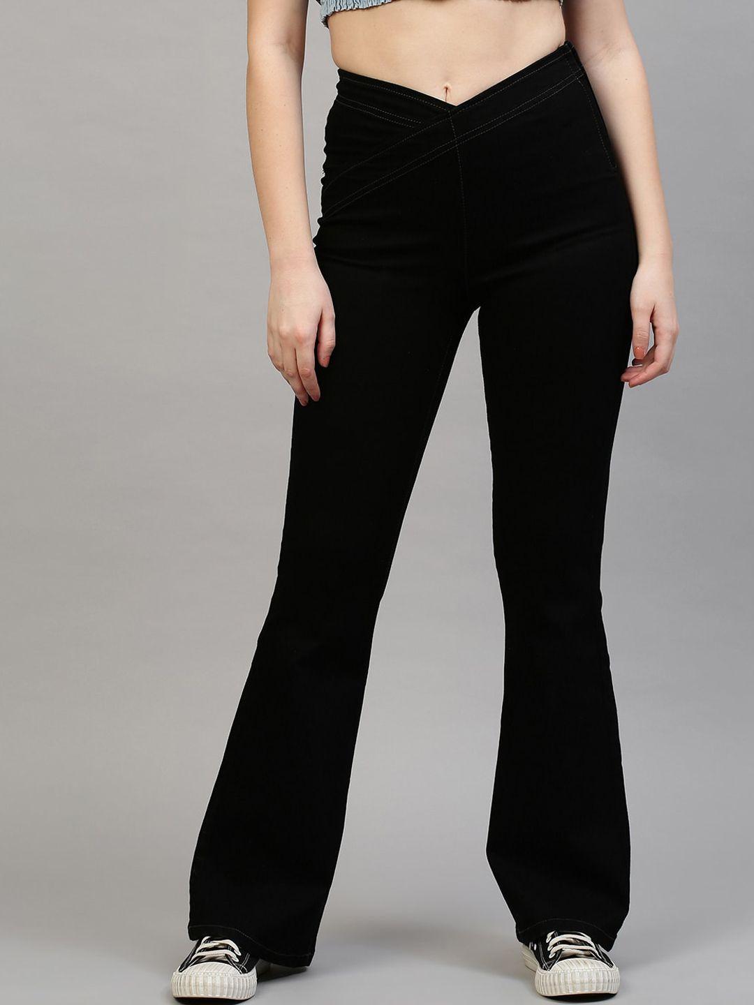 tarama-women-black-flared-high-rise-stretchable-jeans