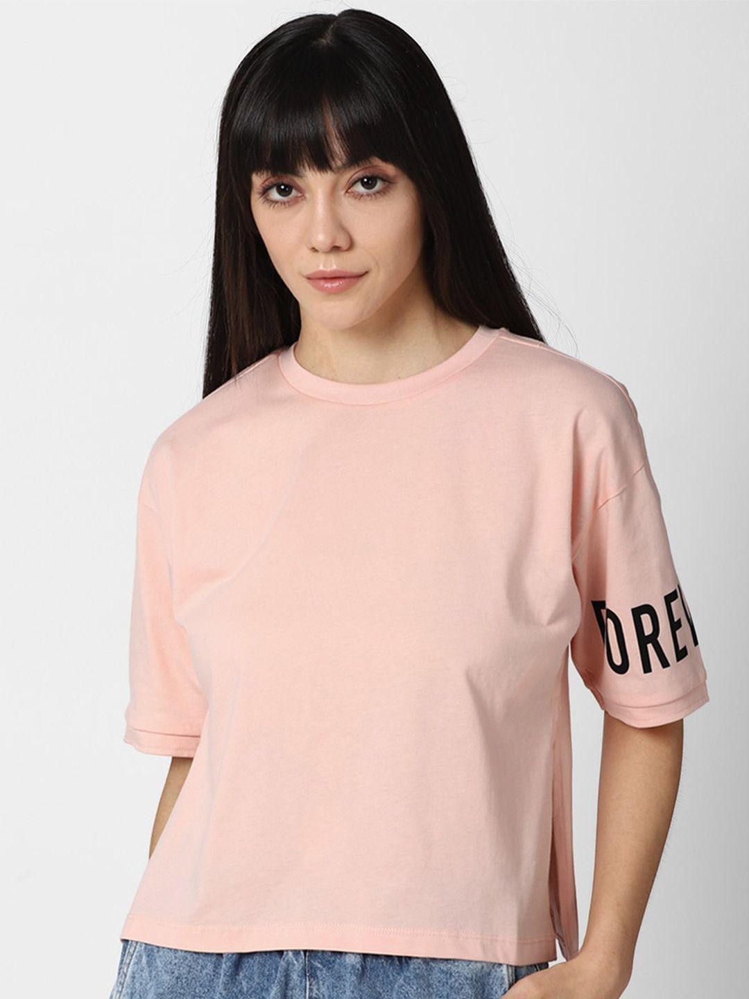 forever-21-peach-coloured-pure-cotton-extended-sleeves-top
