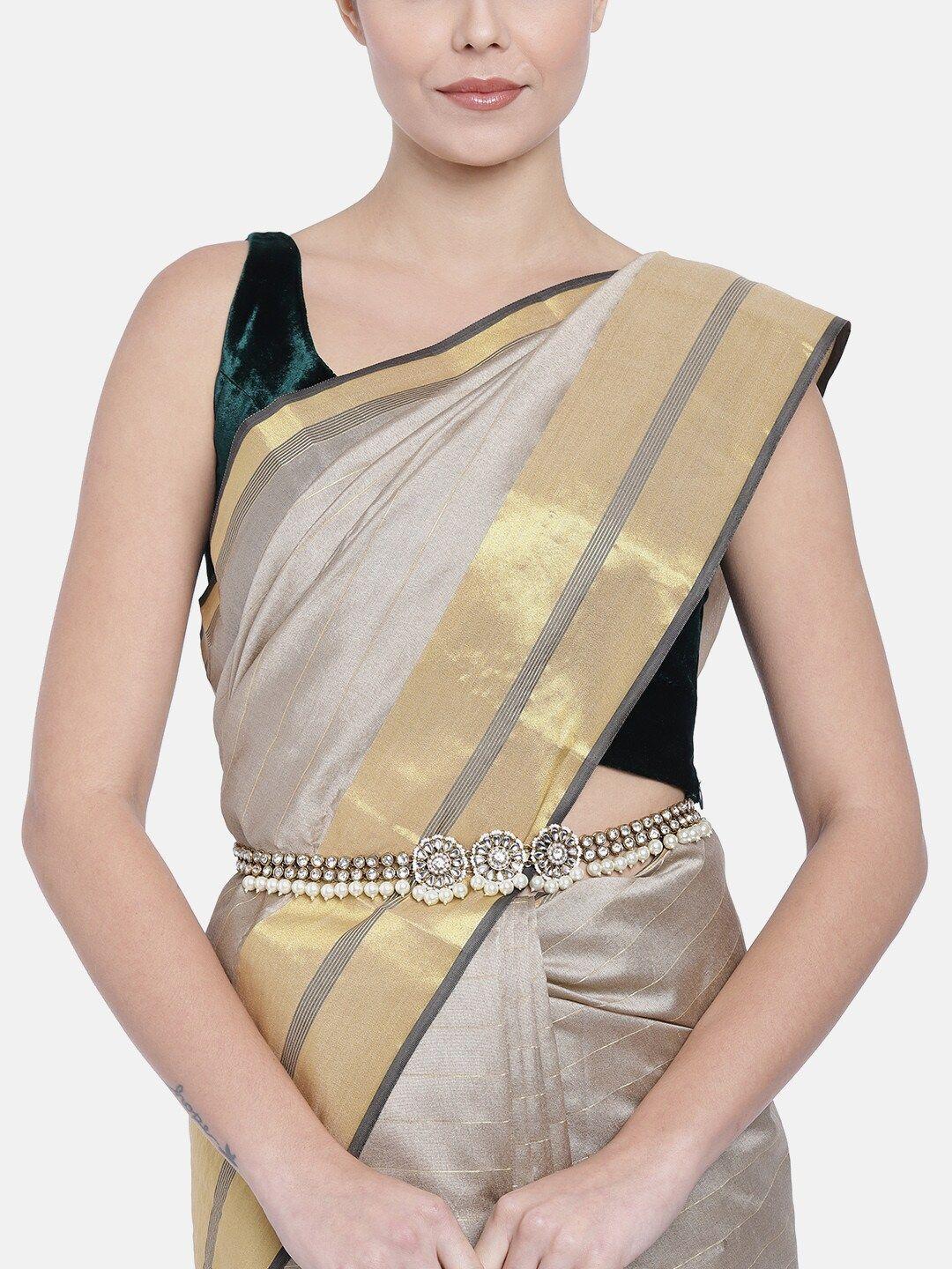 i-jewels-off-white-gold-plated-kundan-studded-&-beaded-kamarbandh
