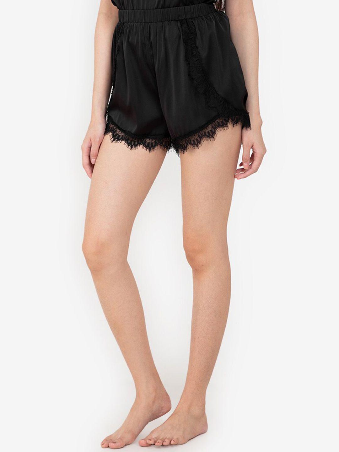 zalora-basics-women-black-lounge-shorts