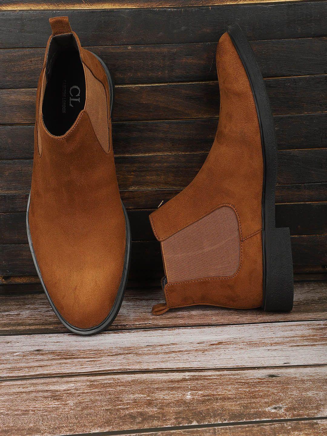 carlton-london-men-tan-solid-slip-on-regular-boots