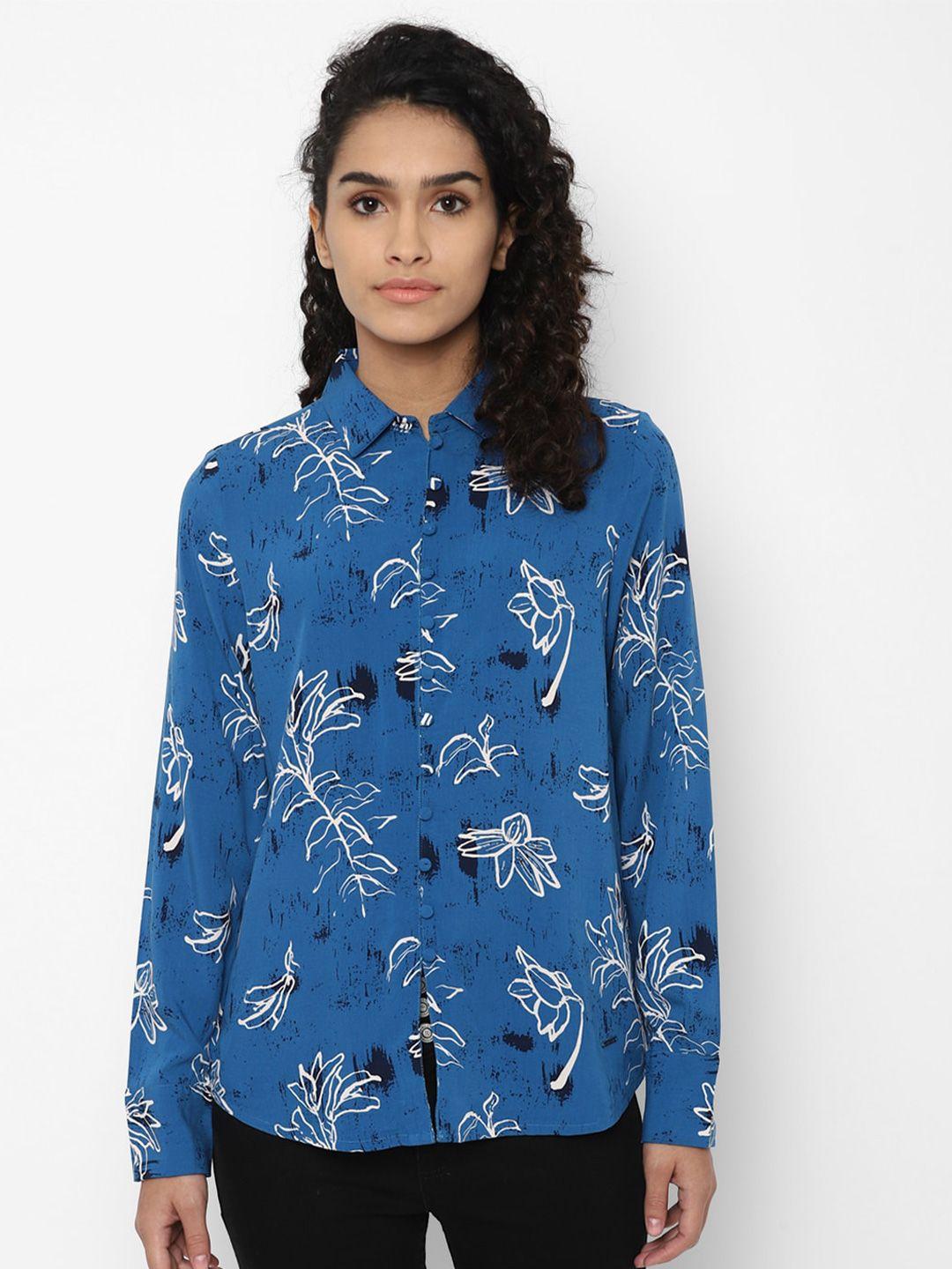 allen-solly-woman-blue-floral-printed-casual-shirt